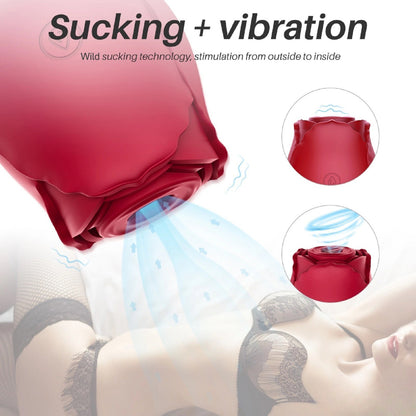 Roses Clitoral Stimulator Sucking Vibrator – Tongue Sucker for Women