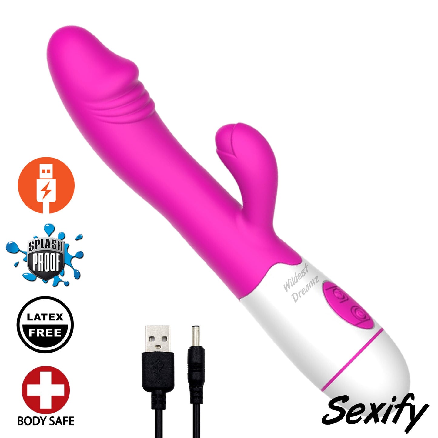 Rechargeable Silicone Vibrator – Waterproof, Multi-Speed Personal Massager for Women